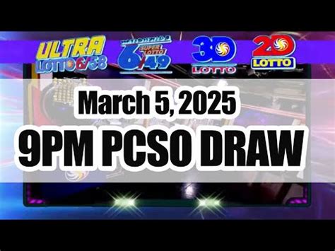 lotto result march 5 2023|PCSO Lotto Result March 5, 2023 6/58, 6/49, Swertres, EZ2.